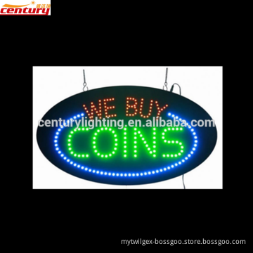 wholesale customized china factory price we buy coins animated led sign